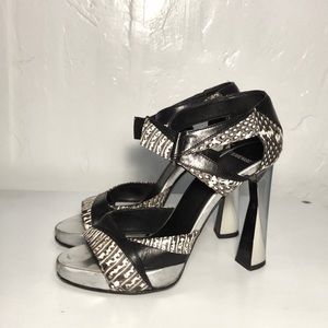 Pierre Hardy Snake print and silver heels